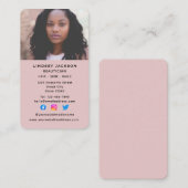 Carte De Visite Médias sociaux Beauticier Cosmetologue Vertical (Devant / Derrière)