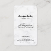 Carte De Visite Médias sociaux Code QR Logo Merci Marbre moderne (Dos)