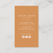 Carte De Visite Médias sociaux Fleurs sauvages rustiques (Dos)