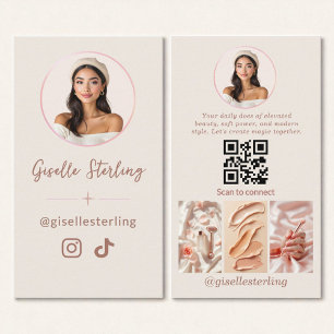 Carte De Visite Médias sociaux Instagram de luxe TikTok moderne