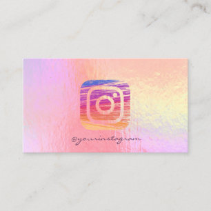 Carte De Visite Médias Sociaux Instagram Holographiques Modernes e