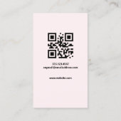 Carte De Visite Médias sociaux, Instagram rose (Dos)