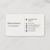 Carte De Visite Médias sociaux minimalistes Logo Site Web Blush Ro (Devant)