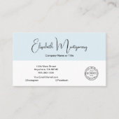 Carte De Visite Médias sociaux modernes (Devant)