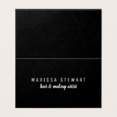 Carte De Visite Médias sociaux modernes blancs noirs (Extérieur déplié)