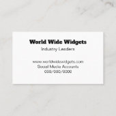 Carte De Visite Médias sociaux modernes QR Code Professionnel (Dos)