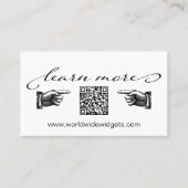 Carte De Visite Médias sociaux modernes QR Code Professionnel (Devant)