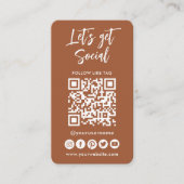 Carte De Visite Médias Sociaux Modernes QR Code Se Connecter Avec  (Devant)