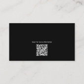 Carte De Visite Médias sociaux noirs et blancs modernes (Dos)