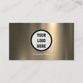 Carte De Visite Médias sociaux QR Code cuivre or métal (Dos)