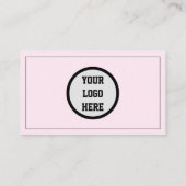 Carte De Visite Médias sociaux QR Code Logo Black Influencer rose (Dos)