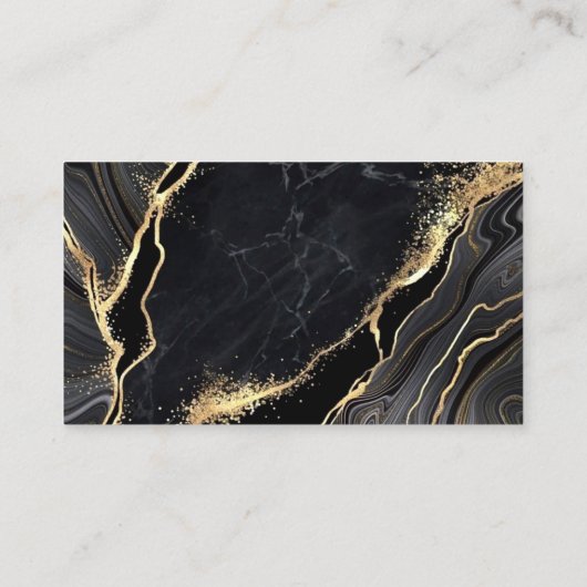 Carte De Visite Médias sociaux QR Code Scannable Black Luxe (Dos)