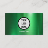 Carte De Visite Médias sociaux QR Code scannable Green Metallic (Dos)