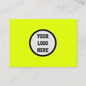 Carte De Visite Médias sociaux QR Code scanner Fluorescent Jaune (Dos)