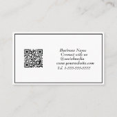 Carte De Visite Médias sociaux QR Code scanner noir professionnel (Devant)