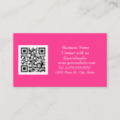 Carte De Visite Médias sociaux QR Code scanner rose magenta (Devant)