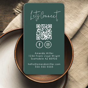 Carte De Visite Médias Sociaux QR Code Se Connecter Avec Nous Mode