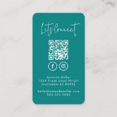 Carte De Visite Médias Sociaux QR Code Se Connecter Avec Nous Mode (Devant)
