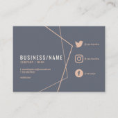 Carte De Visite Médias sociaux rustiques (Devant)