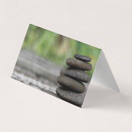 Carte De Visite Médiation | Roches empilées | Code QR (Dos)
