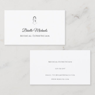Carte De Visite Medical Esthetician Minimal Elegant