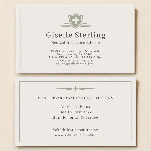 Carte De Visite Medical Insurance Advisor