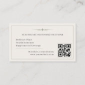 Carte De Visite Medical Insurance Advisor QR Code (Dos)