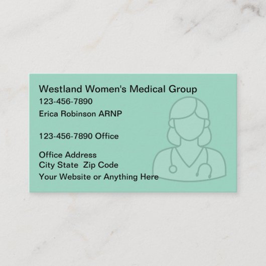 Carte De Visite Medical Nurse Practitioner Business Cards (Devant)