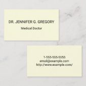 Carte de visite Médicale (Devant / Derrière)