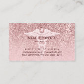 Carte De Visite Médicale Care Modern Rose Gold Parties scintillant (Dos)