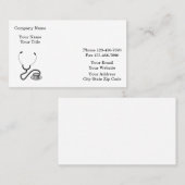 Carte De Visite Médicale classique (Devant / Derrière)