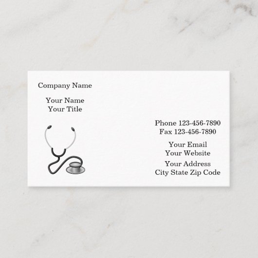 Carte De Visite Médicale classique (Devant)