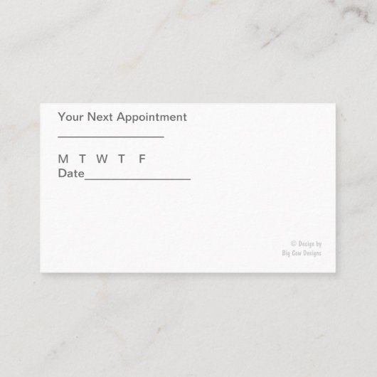 Carte de visite Médicale classique (Dos)