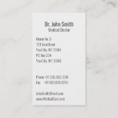 Carte De Visite Médicale Elegant Gold Caduceus Black Wings Classy (Dos)