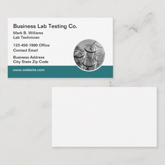 Carte de visite Médicale Lab Testing Services (Devant / Derrière)