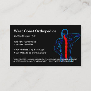 Carte de visite Médicale Orthopédien