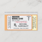 Carte de visite Médicale pour ordonnance mémorable (Devant)