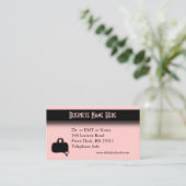 Carte De Visite Médicale rose (Debout devant)