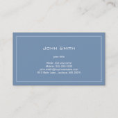 Carte de visite Médicale simple bleu simple (Dos)