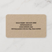 Carte De Visite Médicaments pharmaceutiques Kraft (Dos)