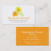 Carte de visite médicinal des herboristes Marigold (Devant / Derrière)
