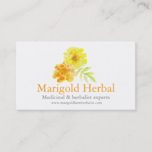 Carte de visite médicinal des herboristes Marigold