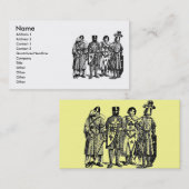 Carte de visite médiéval des Chevaliers (Devant / Derrière)