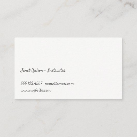 Carte De Visite Méditation (Dos)