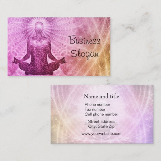 Carte De Visite Méditation Bien-Être (Devant / Derrière)