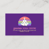 Carte De Visite Méditation de Chakra Yoga Coucher de soleil arc-en (Dos)