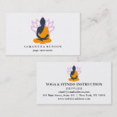 Carte De Visite Méditation de l'instructeur de yoga (Devant / Derrière)