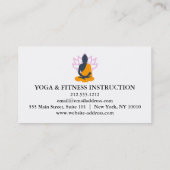 Carte De Visite Méditation de l'instructeur de yoga (Dos)