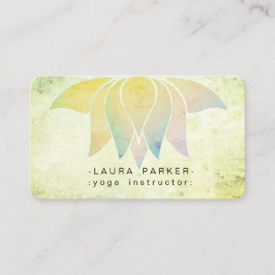 Carte De Visite Méditation de l'instructeur de Yoga à fleurs de Lo
