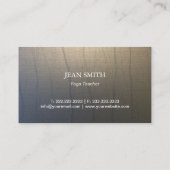 Carte De Visite Méditation de l'instructeur de yoga Elegant Arrièr (Dos)